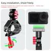 Quick Release Action Camera Handlebar Mount With 360 Adjustable Rotation Aluminum Alloy Clamp For Bikes Motorcycles