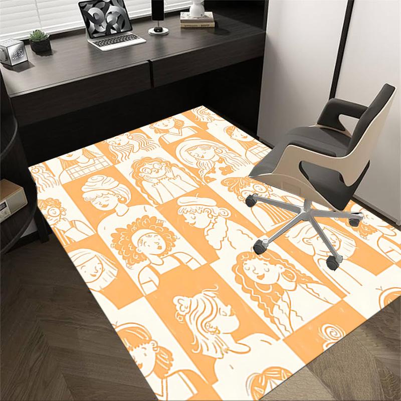 1PC Women Faces Extra Large Non Slip Floor carpet, Office, family, bedroom Large Area Rug Indoor Rugs, Vibrant Colors