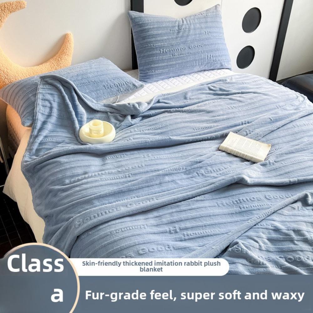 Manta para dormir de terciopelo de conejo de imitación