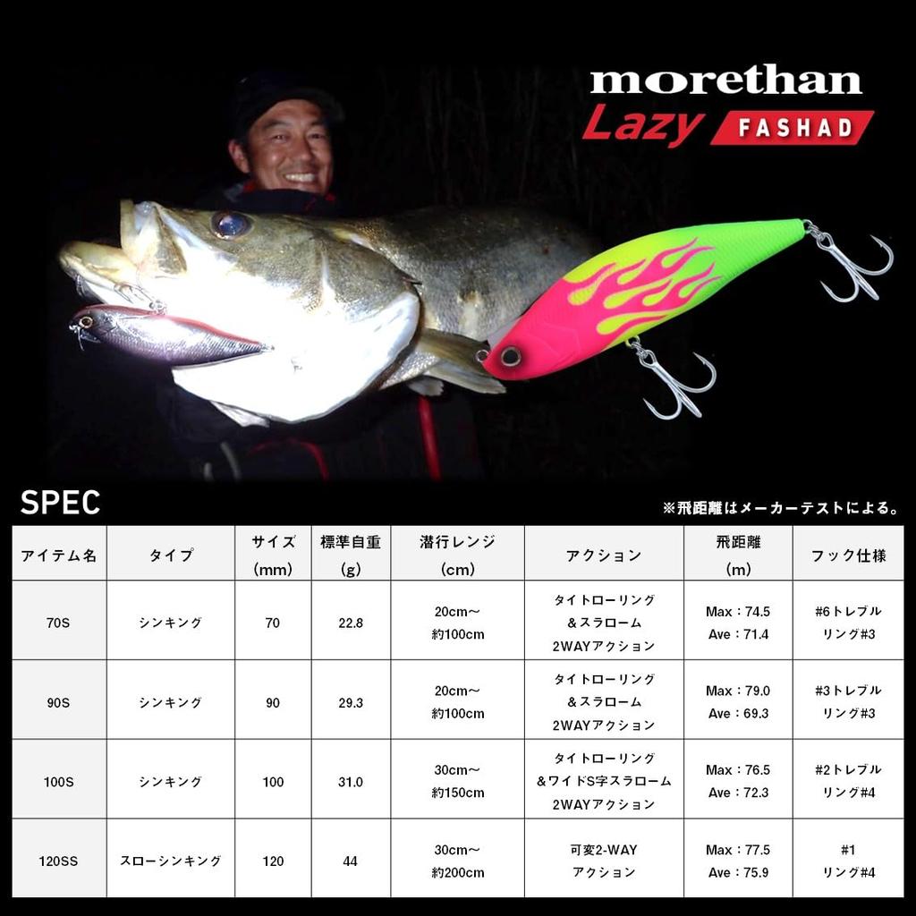 Daiwa Sea Bass Lure Morethan Lazy Fa Shad 100S Adel Double Chart Konoshiro