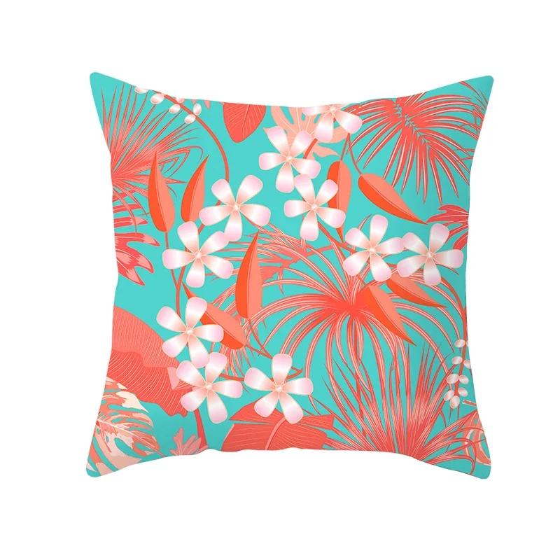 Coral Pillow Case Spring Home Decor Decorative Live Coral Tropical Style Pillow Cushion Cover for Sofa ize Funda Cojin