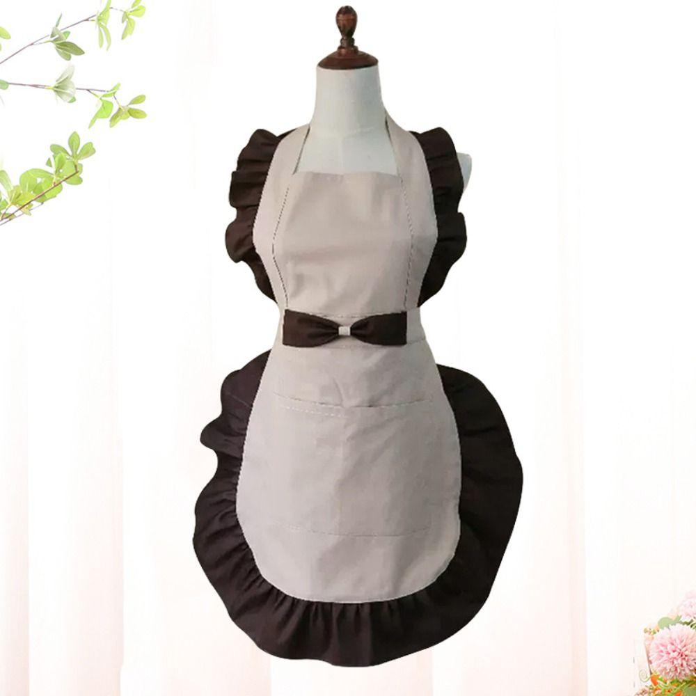 Stain Resistant Cooking Apron Wear-resistant Gardening Apron Lady Sleeveless Apron  Restaurant