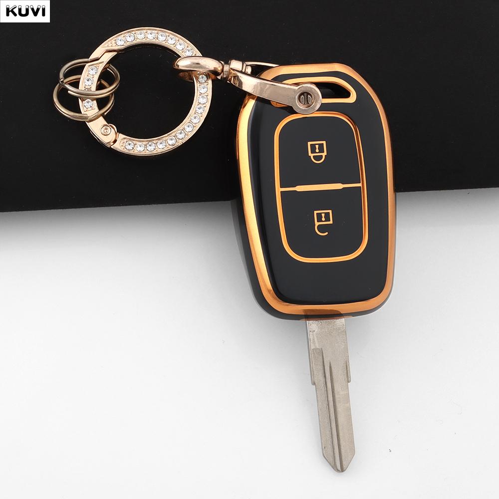 Fashion Tpu Auto Key Fob Cover Case Fit For Renault Kwid Traffic Symbol Sandero Logan Lodgy Dokker Dacia Duster 2 Buttons Protector Remote