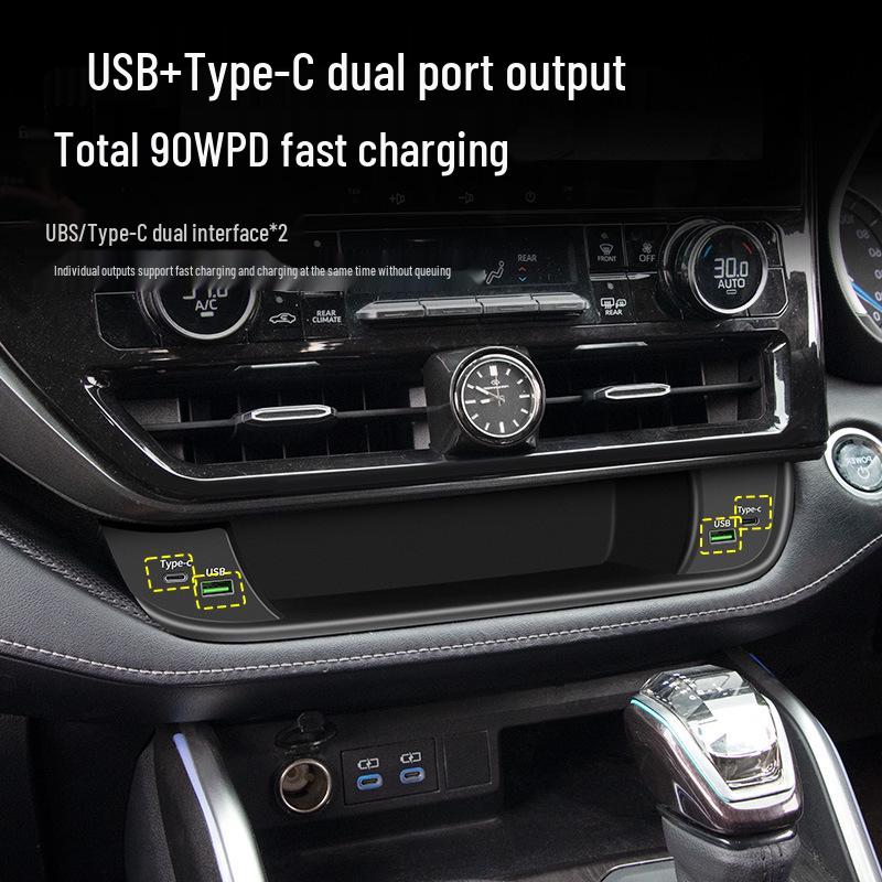 21-23 Highlander/Crown Land Cruiser USB Charger: Smart Fast Charge Expansion.