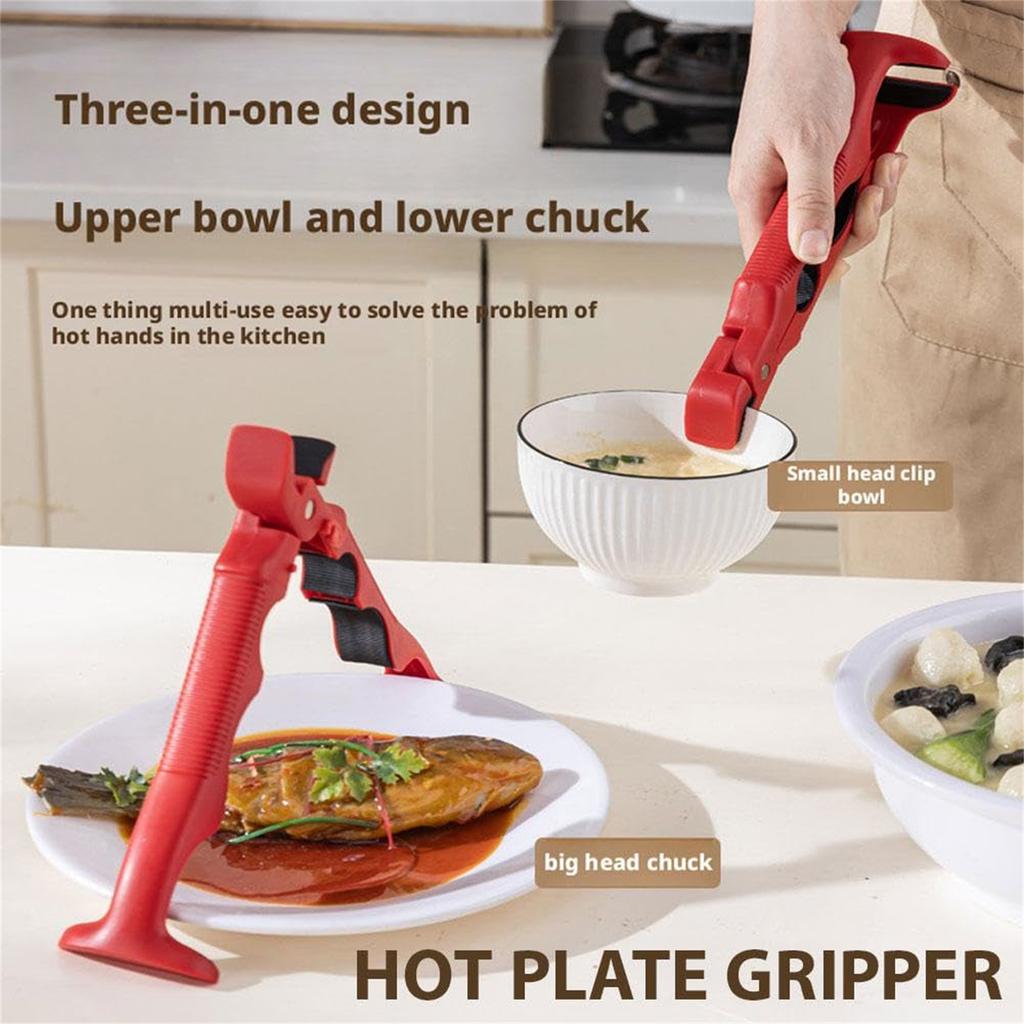 Scald Plate,Multi-Function -Scald Bowl Clip,Multi Angle Hot Plate Grippers Tongs,Bowl Clip Hot Dish,Kitchen Utensil