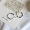 LATS Fashion Distortion Interweave Twist Metal Circle Geometric Round Hoop Earrings for Women Accessories Retro Party Jewelry