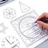 Multifunctional Drawing Ruler 360 Degree Angle and Circle Drawing Stencil Geometric Drawing Template Measuring Ruler