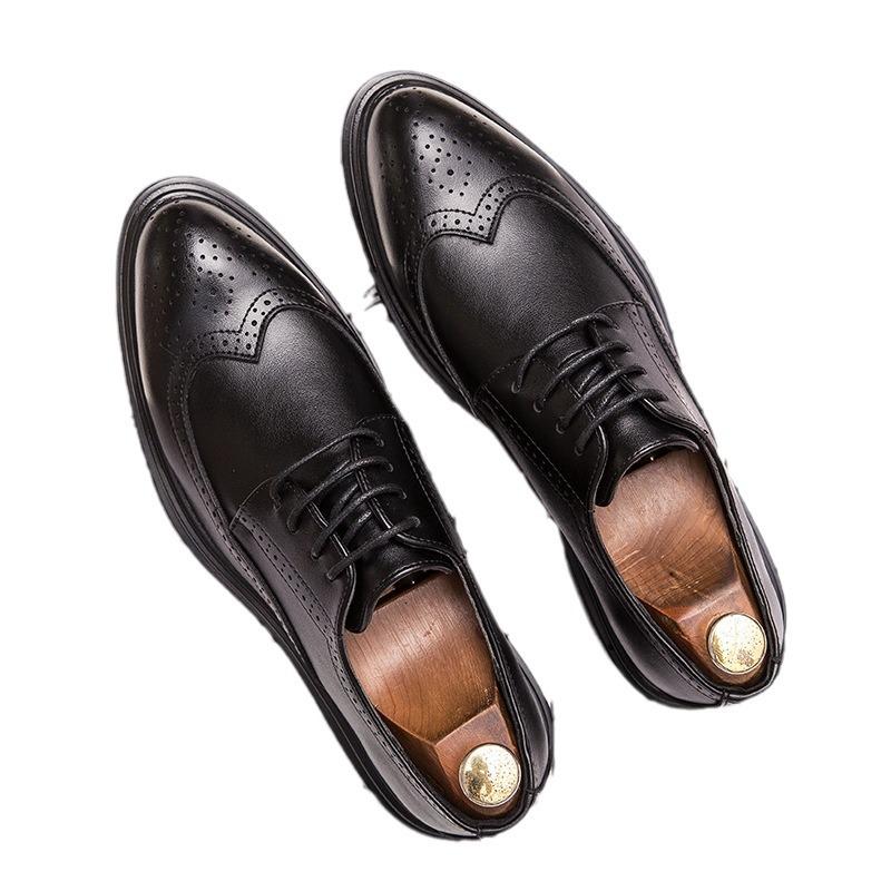 22 autumn leather shoes dress leather shoes pointed casual shoes youth business wedding shoes