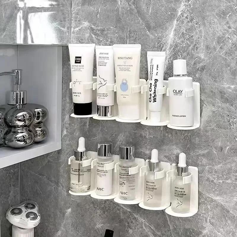 1PC Wall Mounted Spice Jar Holder Adjustable Spice Rack Organizer Make Up Rack for Improve Your Kitchen Efficiency