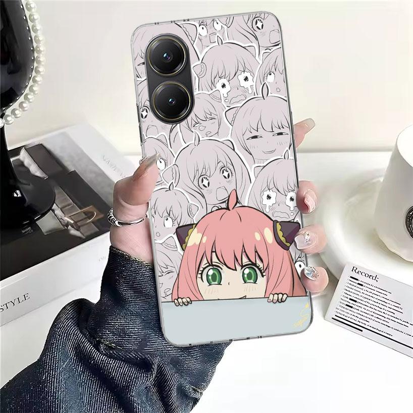 S-Spy Family Anya Soft Phone Case For Xiaomi Redmi 15C 15 13C 13 Poco X5 X6 X7 F7 Ultra M7 12C 12 10 10C 9C 9A 9T 9 Fundas Poco