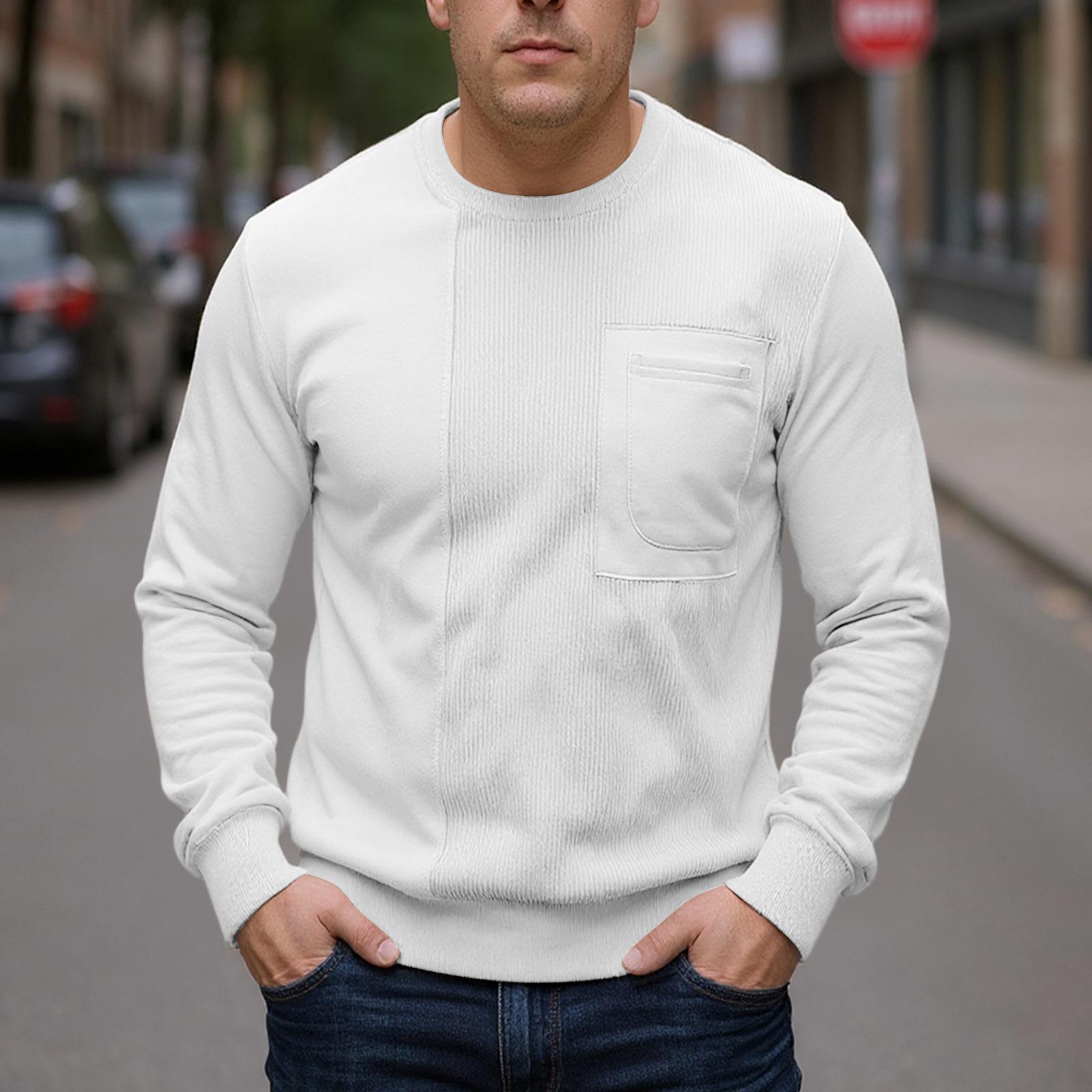 

Мужское повседневное худи с круглым вырезом и вставками S