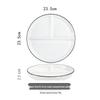 Portion Control Ceramic Plate: Round 3-Compartment, Square 5-Compartment for Diet & Kids' Meals