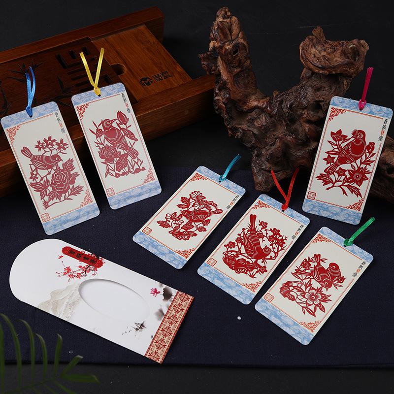 Burning Ran Chinese Folk Art Paper-cut Facial Makeup Bookmarks for Unique Gifts Abroad