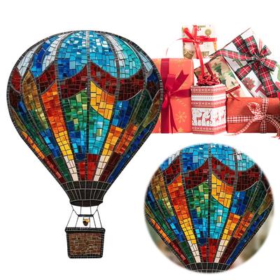 Hot Air Balloon Sun Catcher Acrylic Hanging Pendant Lantern Pendant for Outdoor Garden Terrace Yard Balcony Patio