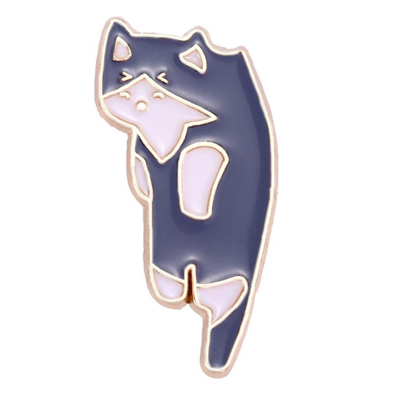 Cat Unique Siamese Themed Alloy Brooch Pin Fun Decorative Accessory For Clothing Bags And