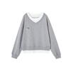 Demana Women's Color Block Faux Two-Piece Spliced Round Neck Sweatshirt