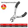 Needle Nose Pliers 5.7'' High Carbon Steel Tweezer Nose Pliers with Smooth Jaws Comfort Grip Handles for Jewelry Making
