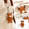 3D Printed Funny Cow Figurine Keychain Novelty Doll Pendant for Bag Backpack Car Party Gift