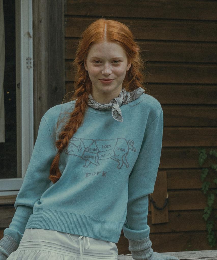 Ssettette Kirk Meat Market Cashmere Knit_Blue