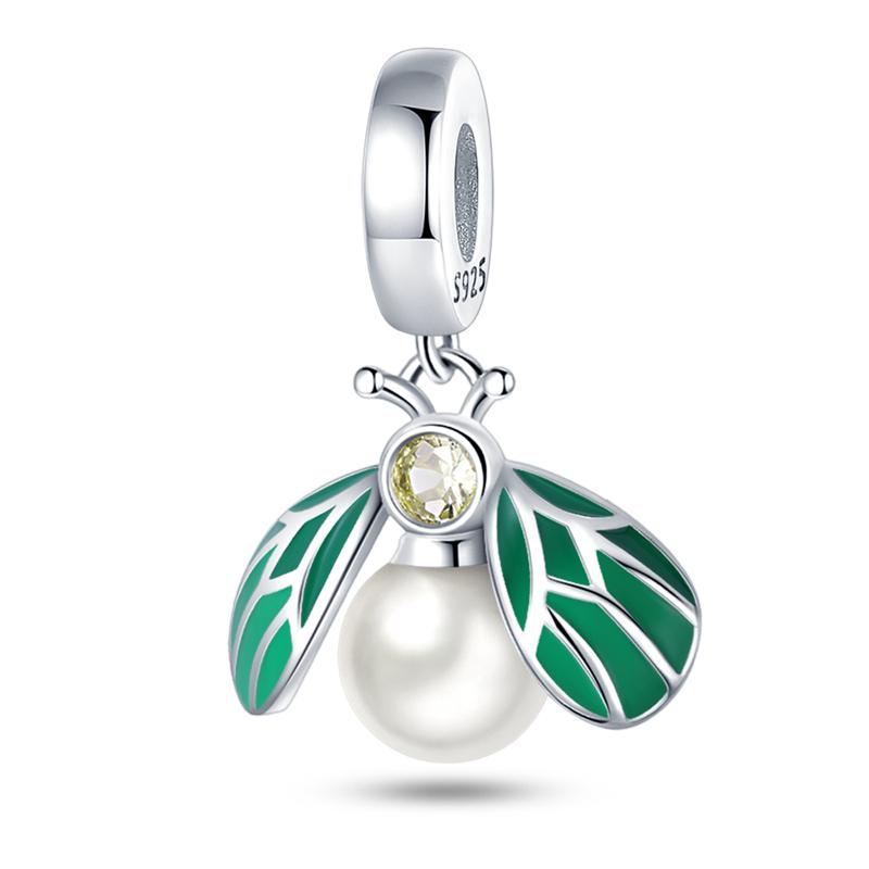 925 Silver Bee Charm Beads Bumblebee Pendant 4MM Hole Fit Bracelet Bangle DIY Jewelry Gift