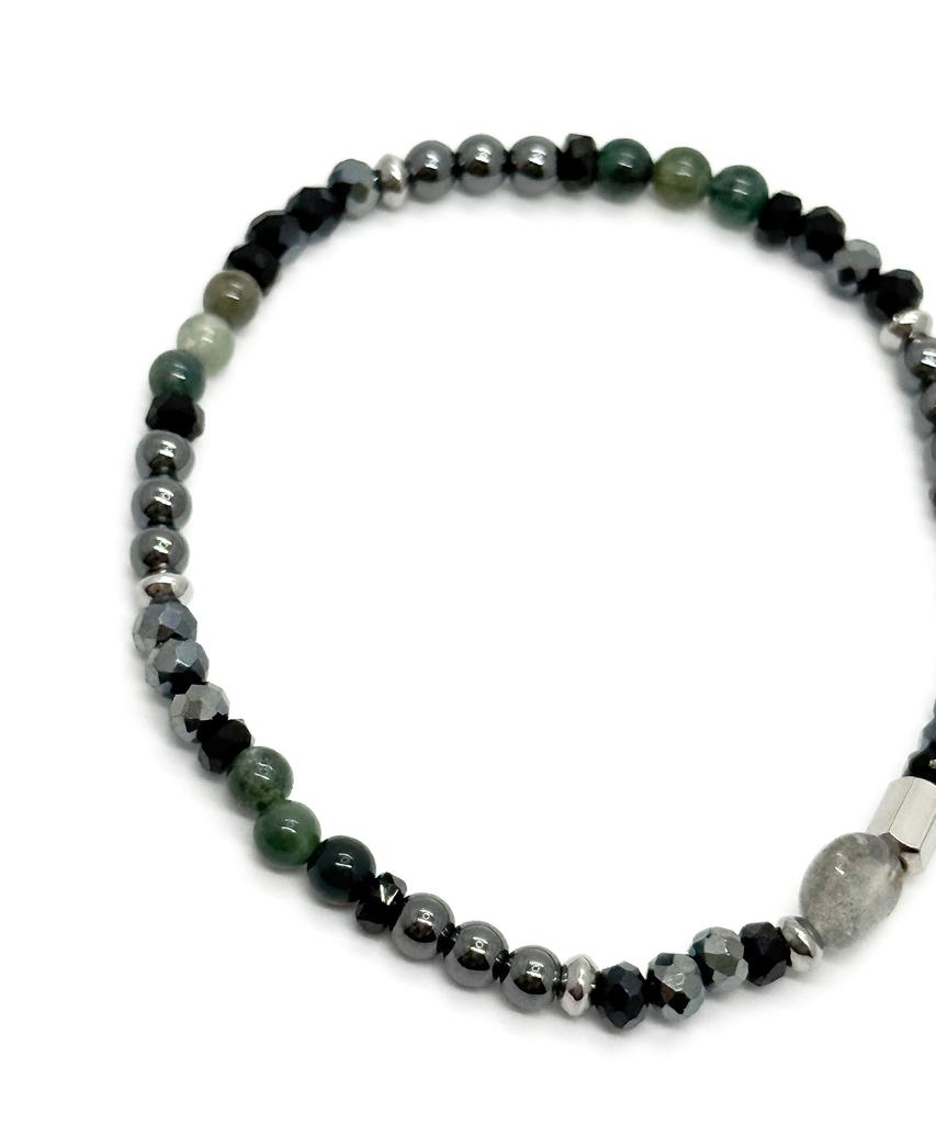 Monoflux Core Tone Gemstone Bracelet _ Green Core