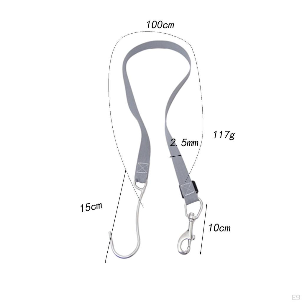 Diving Hook, Stainless Steel Hook with 39" Line And Snap Clip for Underwater Activities