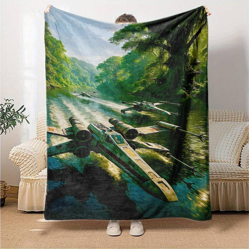 Star Wars Blanket Comfortable Perfect for Bedding Chair Office Four Seasons Multipurpose Digital Print Best Holiday Gift for Friends Family