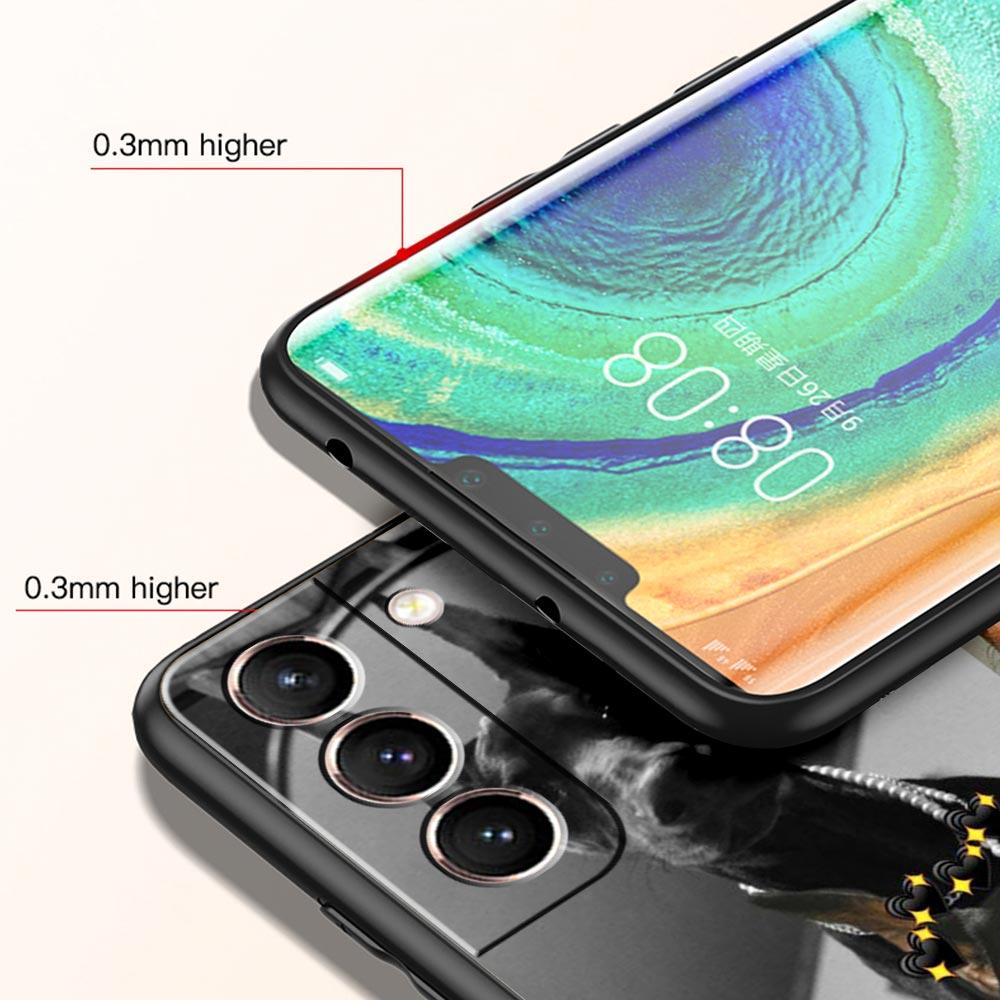 Doberman Dog Phone Case for Samsung Galaxy S26 S25 S24 S23 S22 S20 S21 FE Ultra S25 Edge Plus 5G Soft TPU Cover Fundas Capas Bag