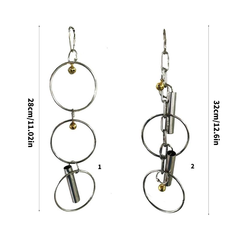 Stainless Steel Bird Swing Toy For Small Parrots Safe Chewable Chain Perch With Metal Materials