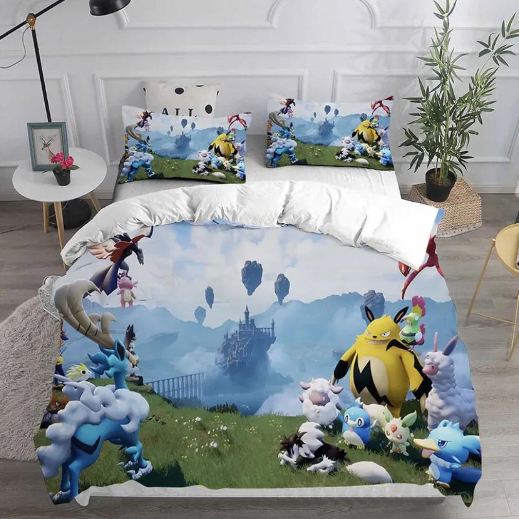 

Постельное белье Palworld, Пододеяльник с игровыми персонажами, 3D-принты Покрывало Palworld Наборы из 2-3 предметов Украшение для спальни 135x200cm 2pcs