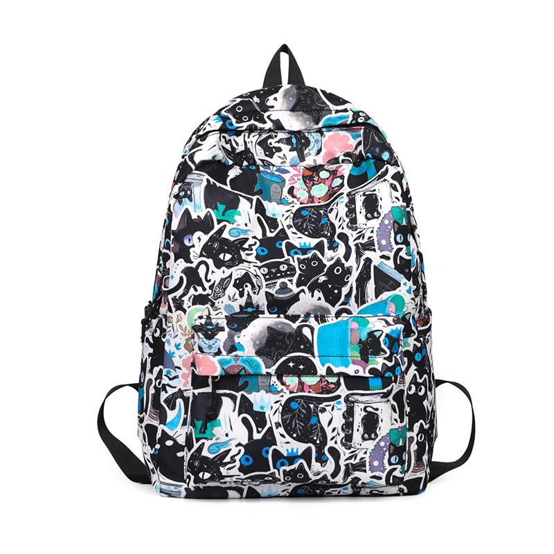 Damski Plecak Graffiti Plecak Szkolny dla Ucznia Męski Plecak z Nadrukiem