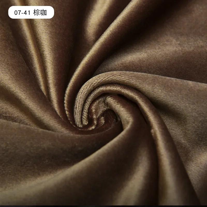 High Quality Thickend Velvet Fabric Soft By The Meter for Sofa Covers Pillowcases Curtain Sewing Velour Cloth Anti-wrinkle Blue