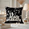 Black S-S-S-Sabbath Band Cushion Cover Pattern Printed Pillowcase For Living Room Sofa Cushion Cover & Bedroom Decor
