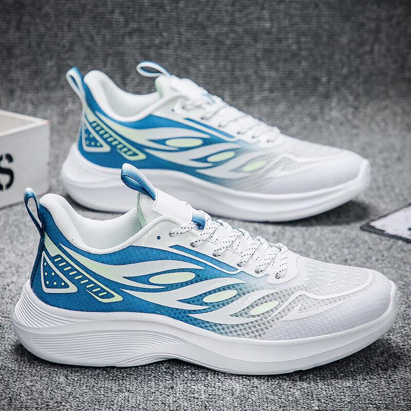 Extra large size men's shoes sports shoes middle school students soft-soled running shoes mesh breathable non-slip feet wide feet fat shoes marathon