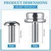 Football Helmet Repair Screws 24 Pieces Rust Resistant Stainless Steel Football Helmet Screws For Baseball Softball Youth Girls