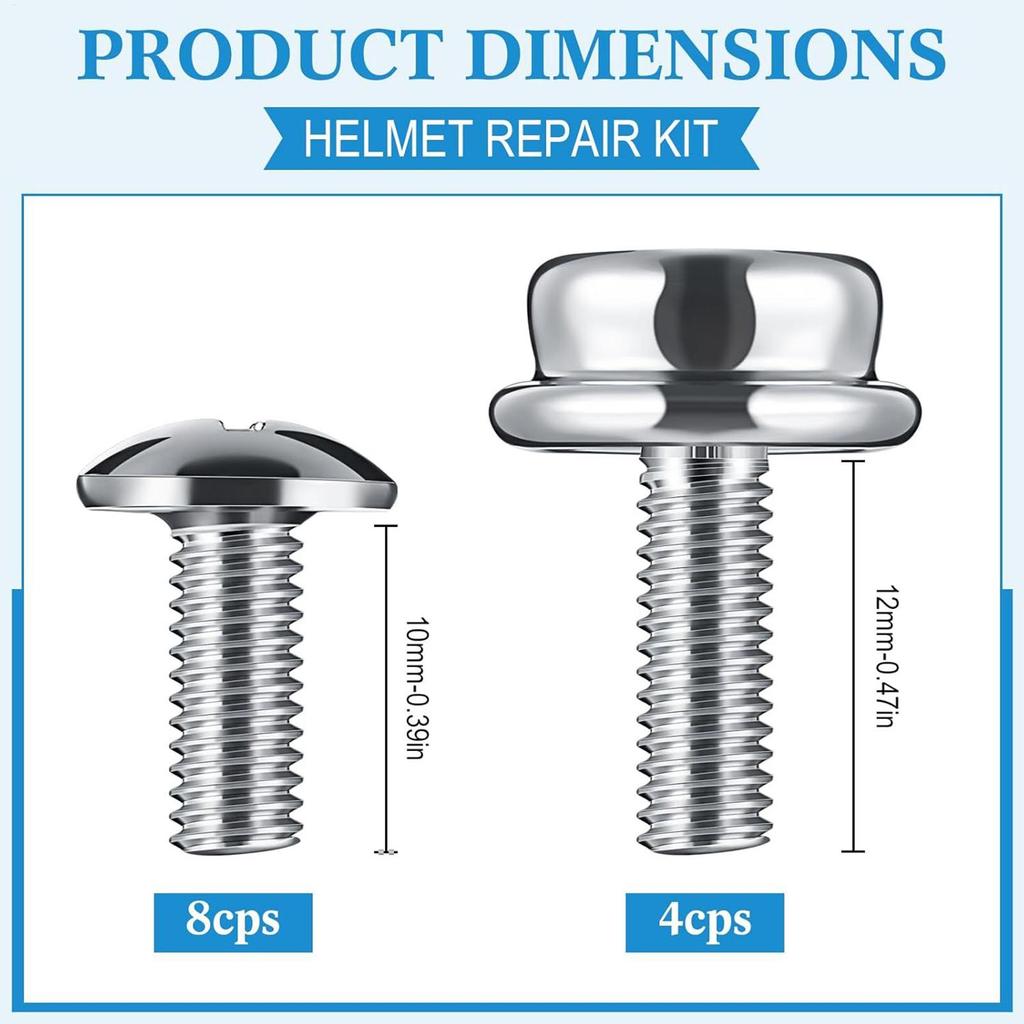 Football Helmet Repair Screws 24 Pieces Rust Resistant Stainless Steel Football Helmet Screws For Baseball Softball Youth Girls