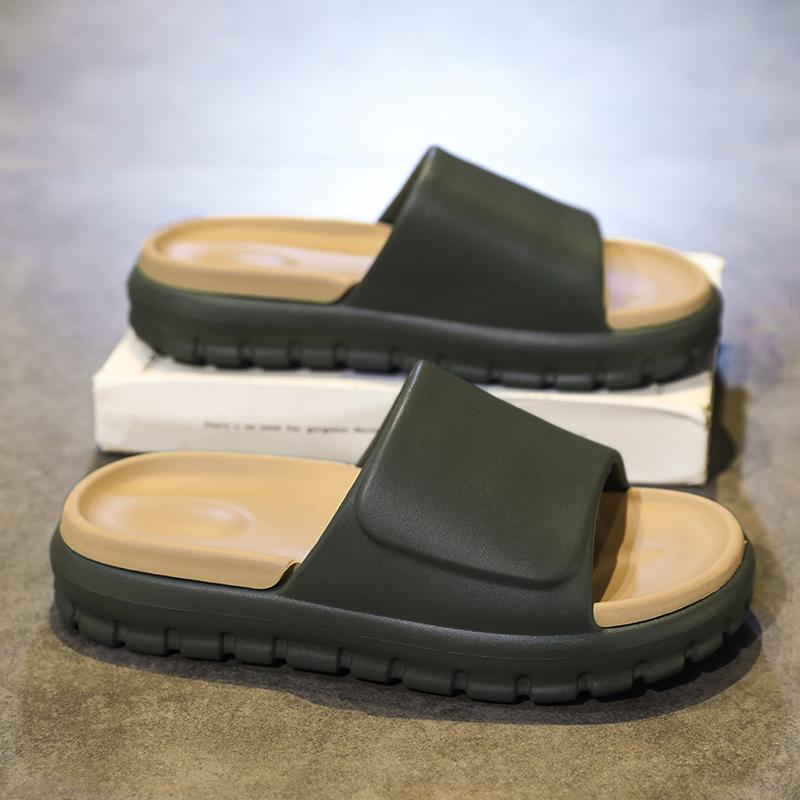 

Модные летние женские тапочки Мужские сандалии Повседневная пляжная обувь Мягкая подошва Шлепанцы Толстая платформа ЭВА Противоскользящие Домашние тапочки 36-37