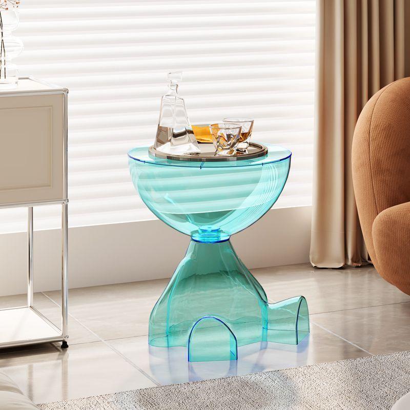 Acrylic Plastic Coffee Table Sofa Minimalist Living Room Coffee Table Bedside Table Transparent Can Store Nightstand Furniture