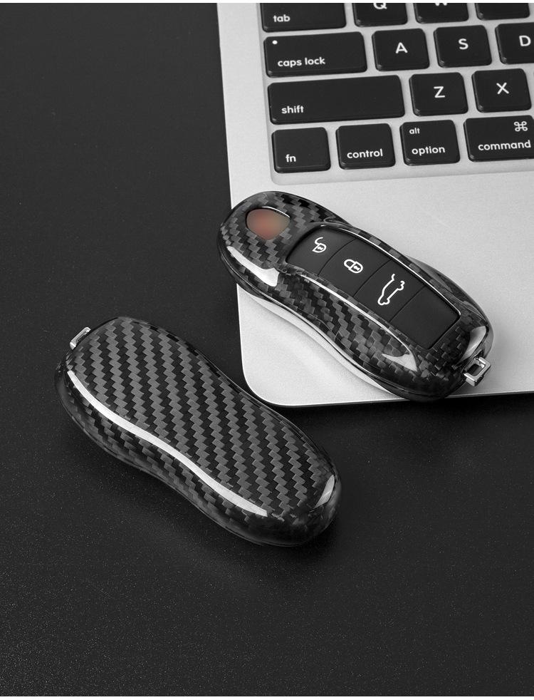 Real Carbon Fiber Key Shell for New and Old Cayenne, Macan, Panamera