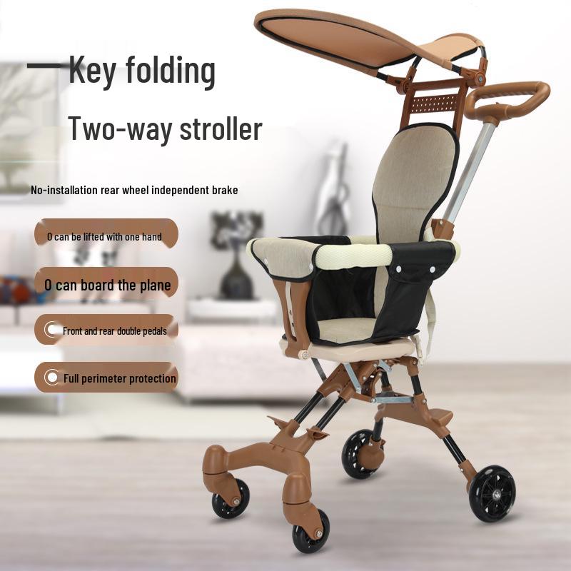 Ultra-Lightweight Reversible Baby Stroller: Foldable Stroller for Outings