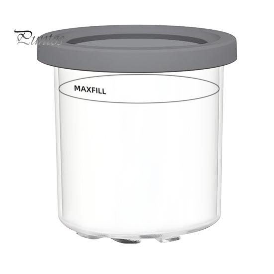 

1/4 шт. пинты и крышки Creami для охладителя банок для мороженого Ninja, контейнеры для хранения мороженого без бисфенола А, пригодные для мытья в посудомоечной машине, совместимые с NC299AMZ NC300s серый