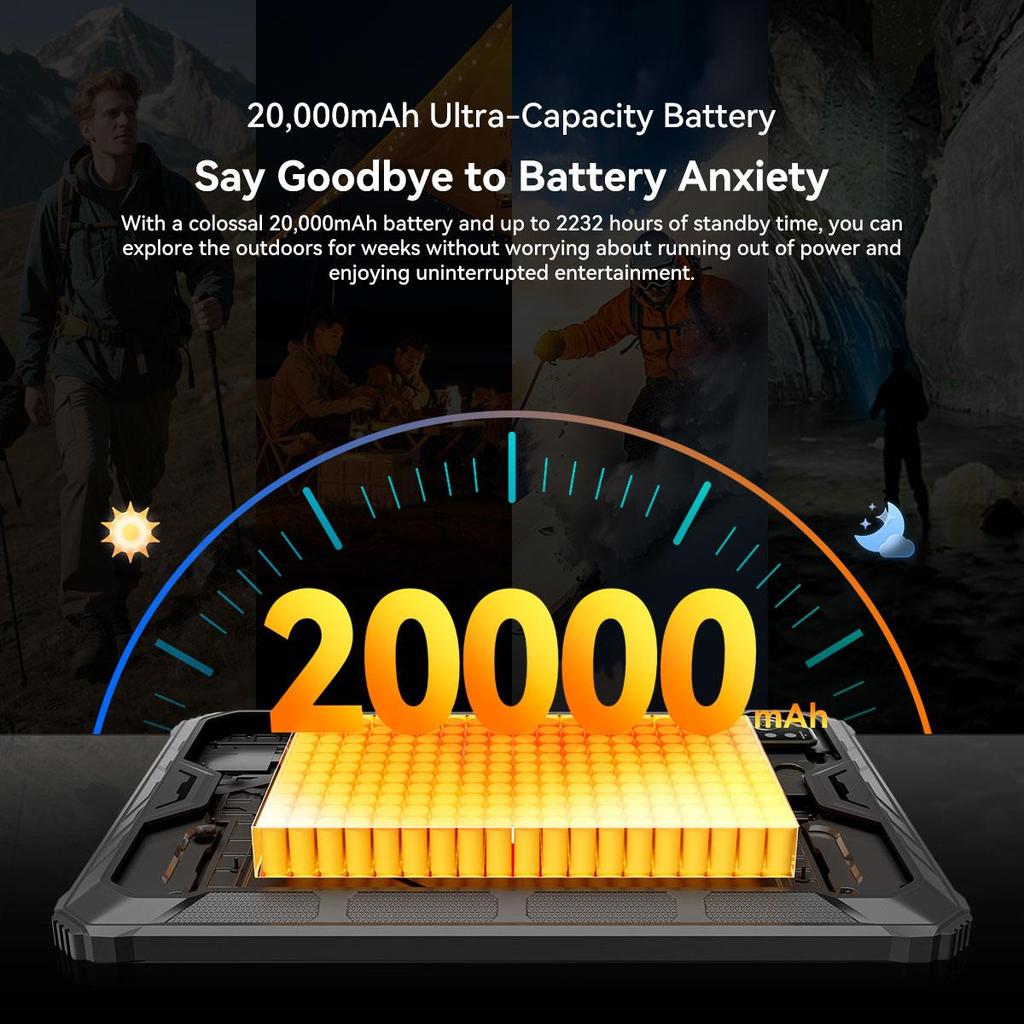 Oscal SPIDER 10 5G Rugged Tablets Android 15 11 Inch Display 8+8 GB RAM 256GB ROM Tablet PC 20000mAh 268.2*179.6*17mm
