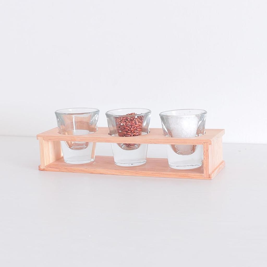 Modern Shinto altar and ritual implements, Lotus glass offering tray, simple and stylish, modern Shinto ritual implements, rubberwood, for offerings,