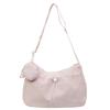 Fashion Drawstring Pleated Bag Messenger Bag Women's Large-capacity Korean Casual Shoulder Bag Student Lazy Wind Tote Bag