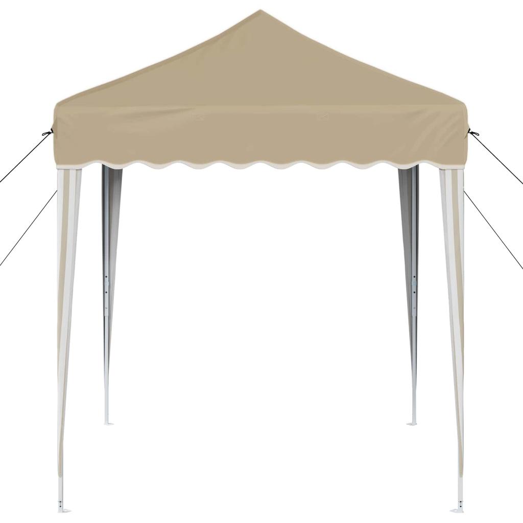 Pop Up Party Tent 195 X 195 X 245 Cm Cream Oxford Fabric