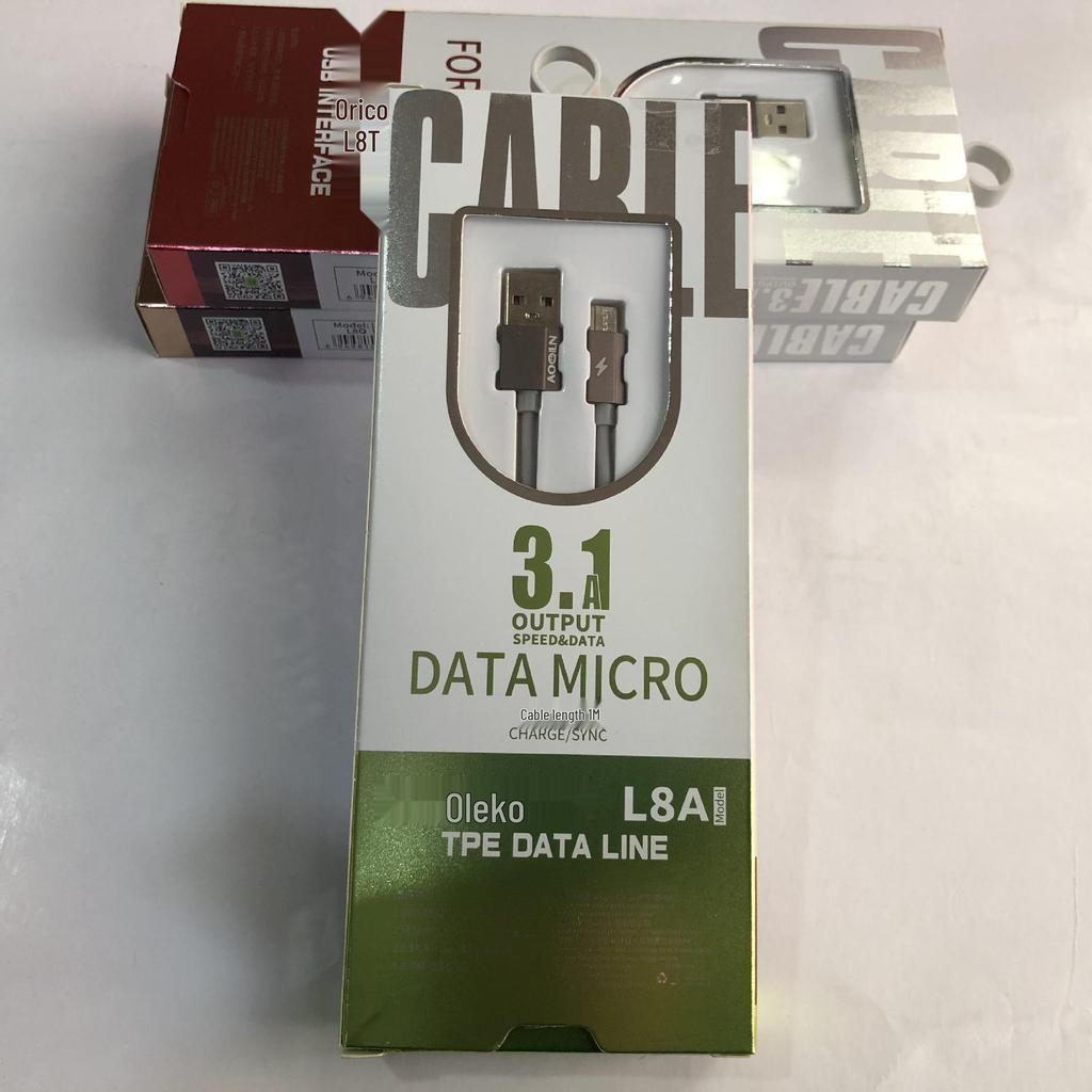 Orico L8A Eco-friendly TPE High Elastic 3.1A Fast Charging Cable for Apple, Android, LeTV