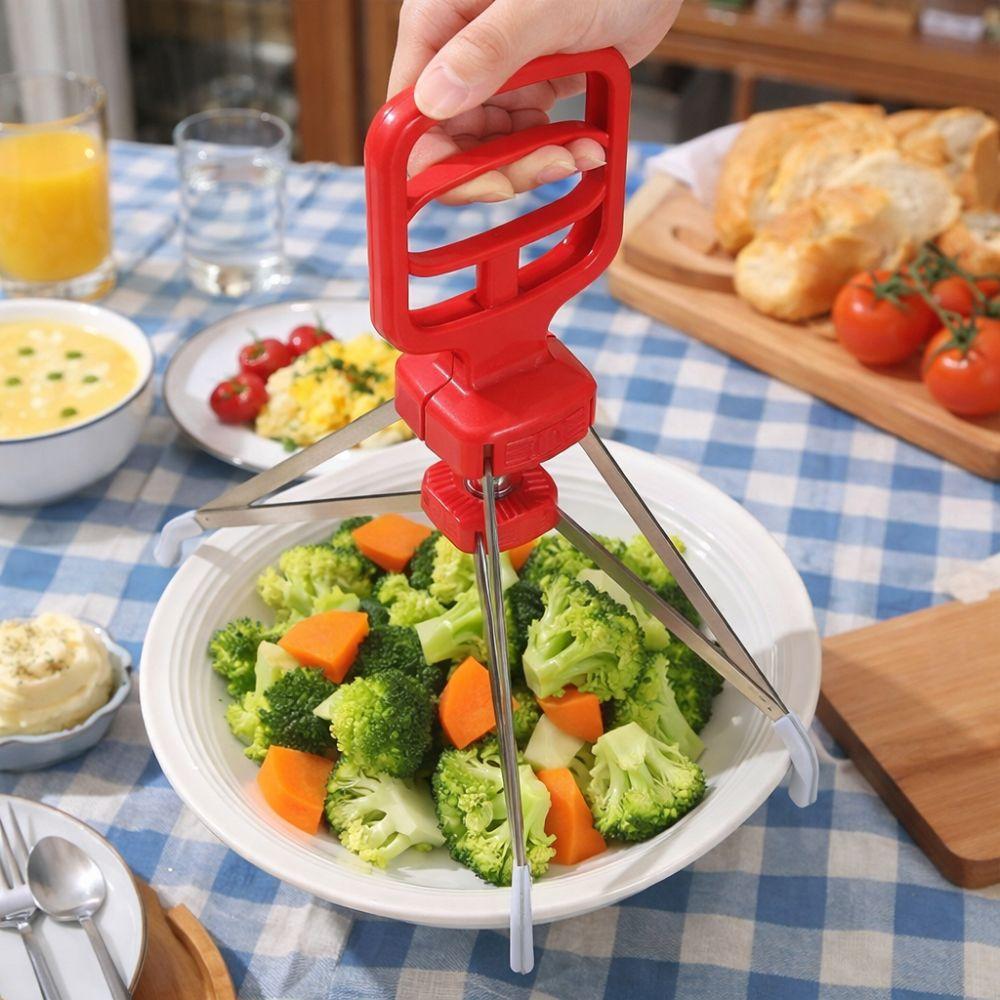Bowl Holder Stainless Steel Hot Dish Clip Heat-Resistant Heavy-Duty Pot Gripper Non-Slip Sturdy Anti-Scald Clip Pot Retrieval