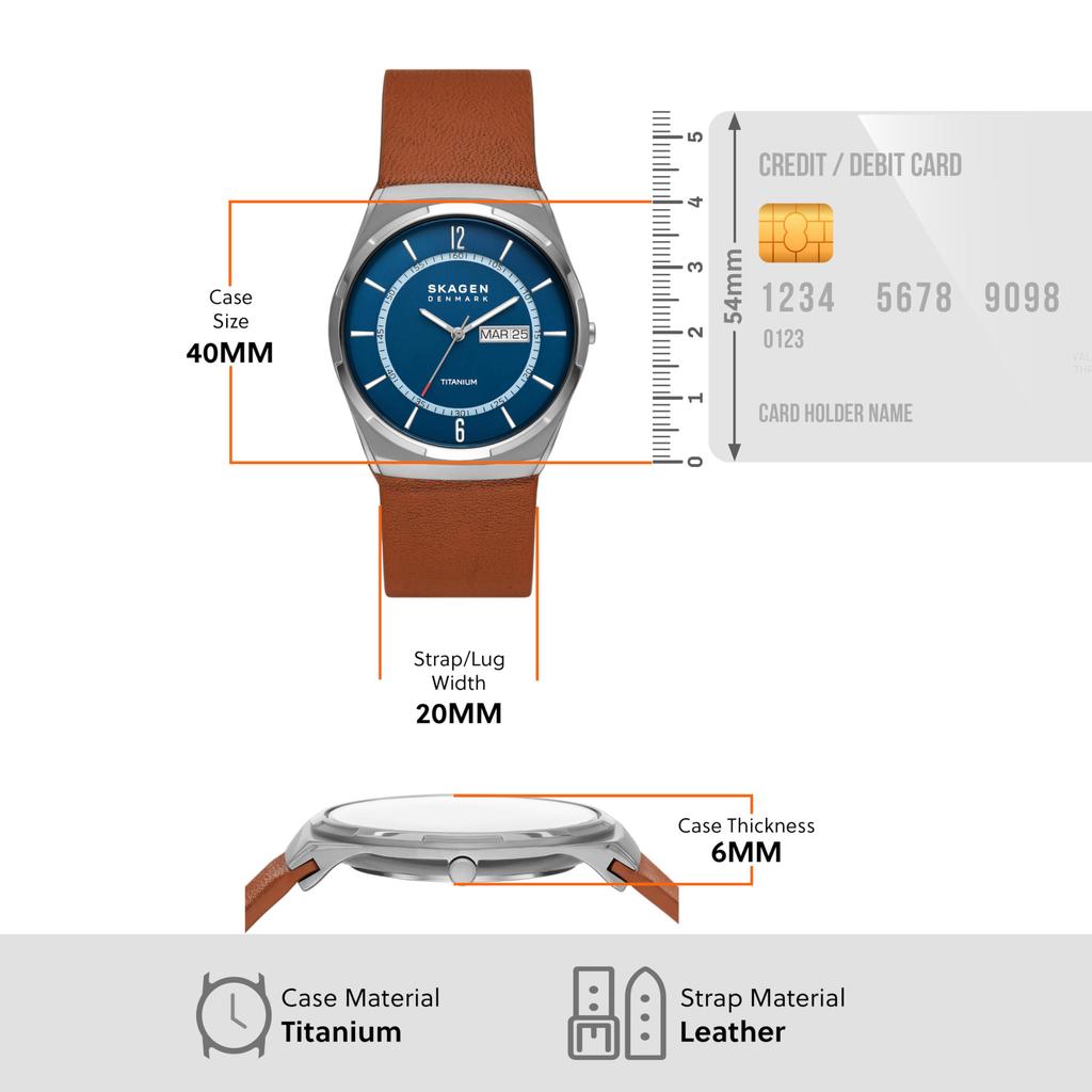 Skagen MELBYE TITANIUM SKW6906 Herrenuhr Braun