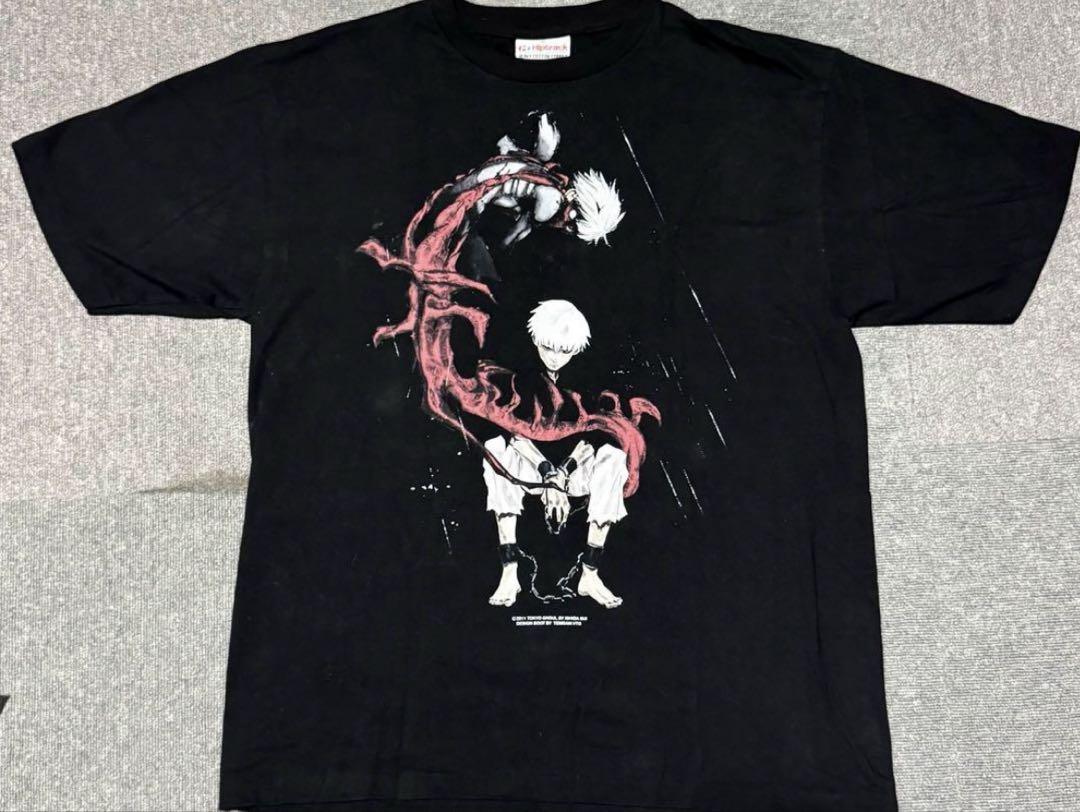 

[USED] Tokyo Ghoul T-shirt, Tokyo Ghoul anime T-shirt, size L, Ken Kaneki