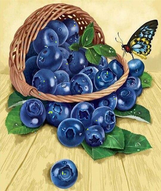 5D Diamond Painting Flowers Fruit Full Round Drill Cross Stitch Kit Diamond Embroidery Mosaic Picture Home Decoration